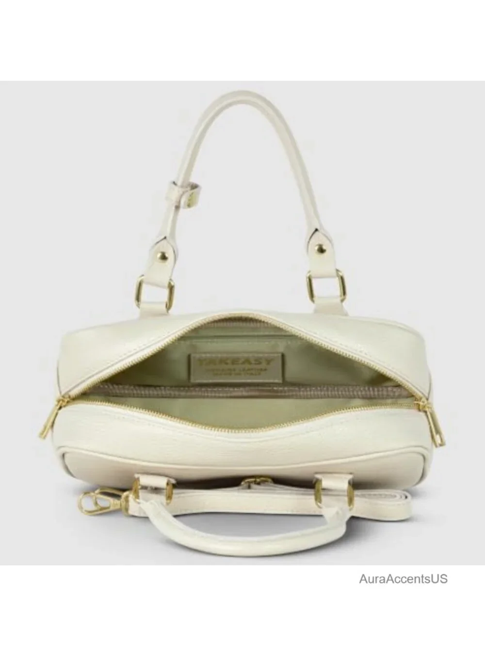 Italian Full-Grain Calf Leather Top-Handle Crossbody Satchel